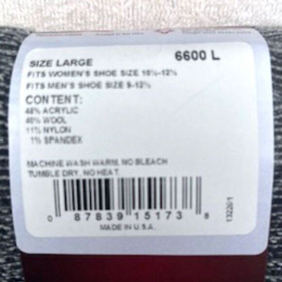 Socks . Wool Heavyweight Mid-Calf Boot . Large . (5 Packages) #6600L Fox River - Picture 5 of 5